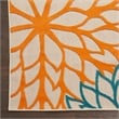 Pemberly Row 10' x 14' Green Fabric Tropical Area Rug (10' x 14')