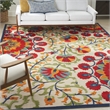 Pemberly Row 10' x 14' Red/Multi Outdoor Indoor/Outdoor Rug Polypropylene