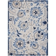 Pemberly Row 12' x 15' Blue Gray Fabric Farmhouse Area Rug (12' x 15')