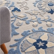 Pemberly Row 12' x 15' Blue Gray Fabric Farmhouse Area Rug (12' x 15')