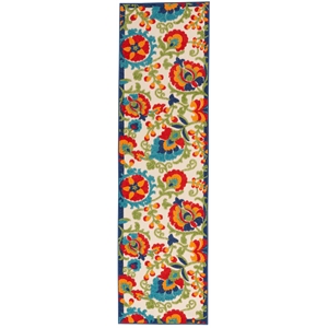 Pemberly Row 2'3&quot x 8' Multicolor Outdoor Indoor/Outdoor Rug