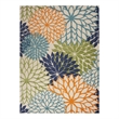 Pemberly Row 9' x 12' Fabric Indoor/Outdoor Rug in Multi-Color