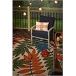 Pemberly Row Contemporary 9' x 12' Multicolor Fabric Tropical Area Rug