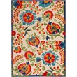Pemberly Row Contemporary 6' x 9' Multicolor Fabric Farmhouse Area Rug