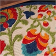 Pemberly Row Contemporary 8' Round Multicolor Fabric Farmhouse Area Rug