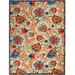 Pemberly Row 7' x 10' Multi-Color Indoor/Outdoor Farmhouse Fabric Rug