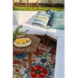 Pemberly Row 7' x 10' Multi-Color Indoor/Outdoor Farmhouse Fabric Rug