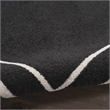 Pemberly Row 5' x 7' Black Ivory Fabric Contemporary Area Rug