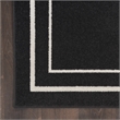 Pemberly Row 5' x 7' Black Ivory Fabric Contemporary Area Rug