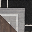 Pemberly Row 5' x 7' Black Ivory Fabric Contemporary Area Rug