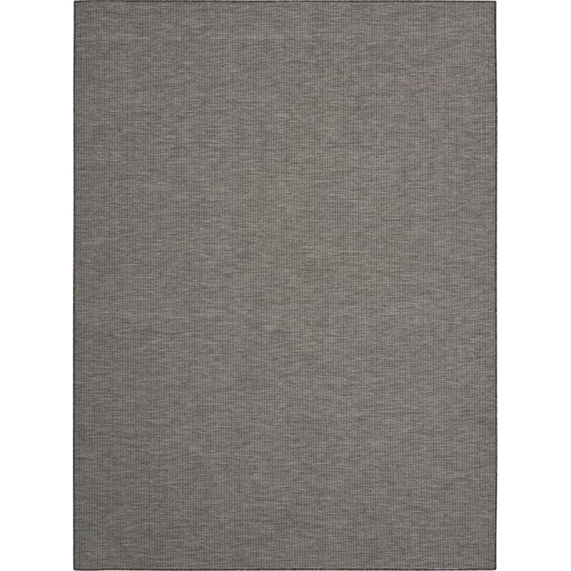 Pemberly Row 10' x 14' Charcoal Fabric Modern Indoor/Outdoor Area Rug