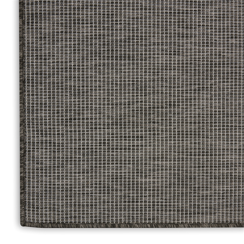 Pemberly Row 10' x 14' Charcoal Fabric Modern Indoor/Outdoor Area Rug