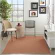 Pemberly Row Contemporary 5' x 7' Terracotta Fabric Modern Area Rug
