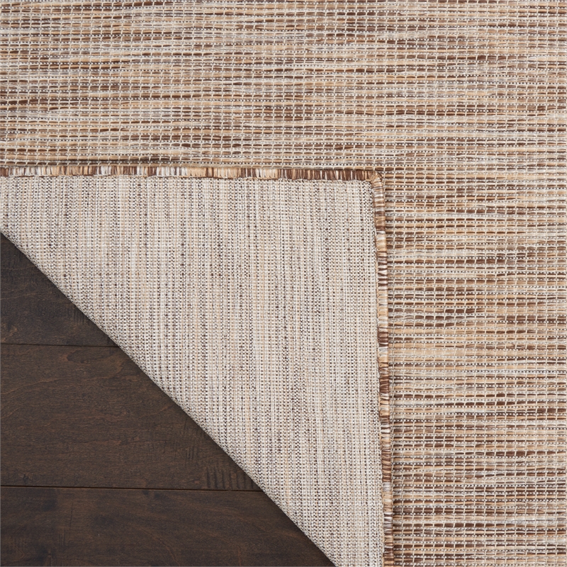 Pemberly Row 6' x 9' Beige Fabric Modern Indoor/Outdoor Area Rug