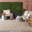 Pemberly Row 6' x 9' Beige Fabric Modern Indoor/Outdoor Area Rug