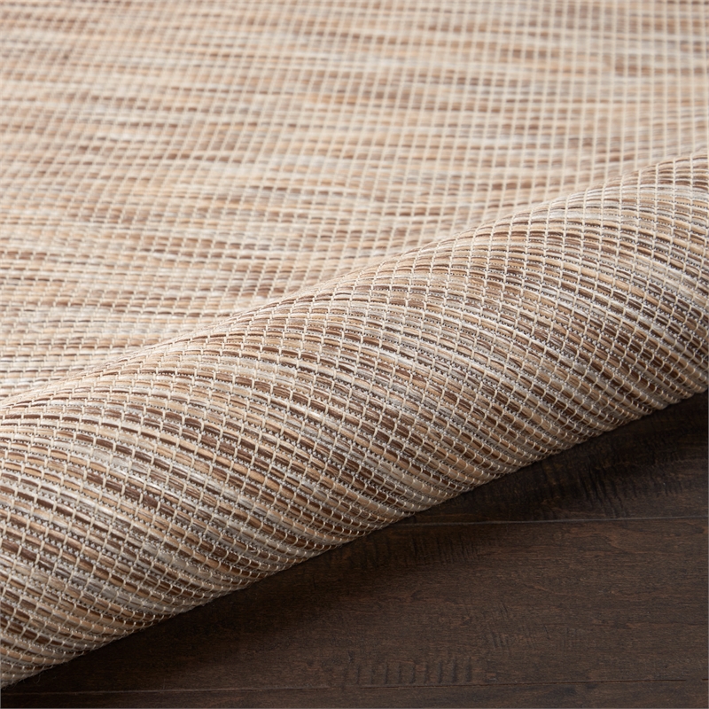 Pemberly Row 6' x 9' Beige Fabric Modern Indoor/Outdoor Area Rug