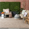 Pemberly Row Contemporary 10' x 14' Beige Fabric Modern Area Rug