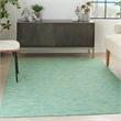 Pemberly Row Contemporary 5' x 7' Blue Green Fabric Modern Area Rug
