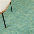 Pemberly Row Contemporary 5' x 7' Blue Green Fabric Modern Area Rug