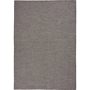 Pemberly Row Contemporary 5' x 7' Charcoal Fabric Modern Area Rug