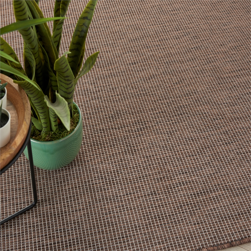 Pemberly Row Contemporary 5' x 7' Natural Fabric Modern Area Rug