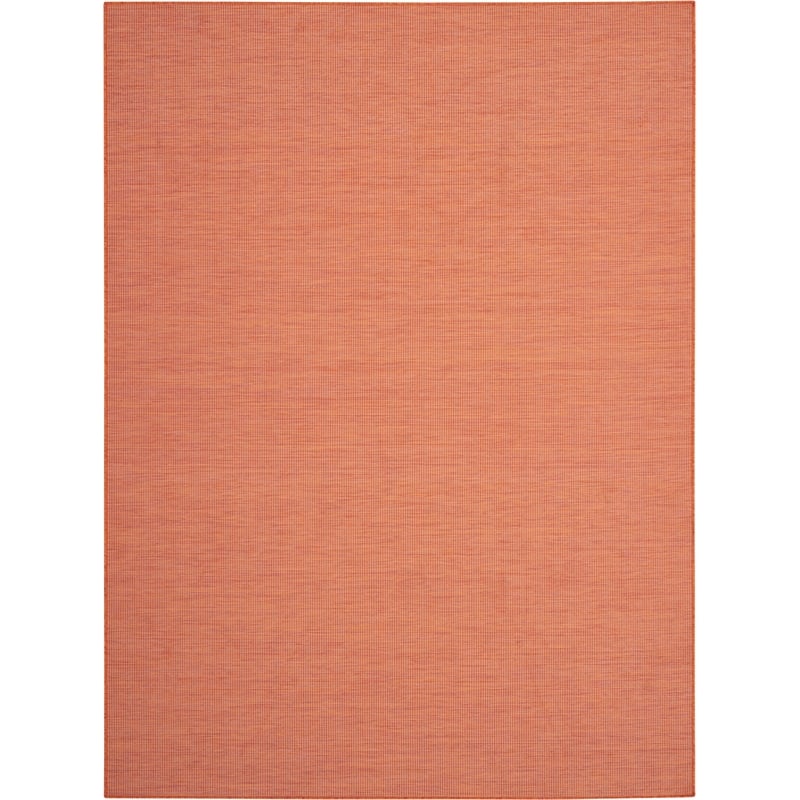 Pemberly Row Contemporary 9' x 12' Terracotta Fabric Modern Area Rug