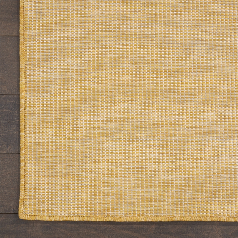 Pemberly Row 9' x 12' Yellow Modern Indoor/Outdoor Rug Polypropylene