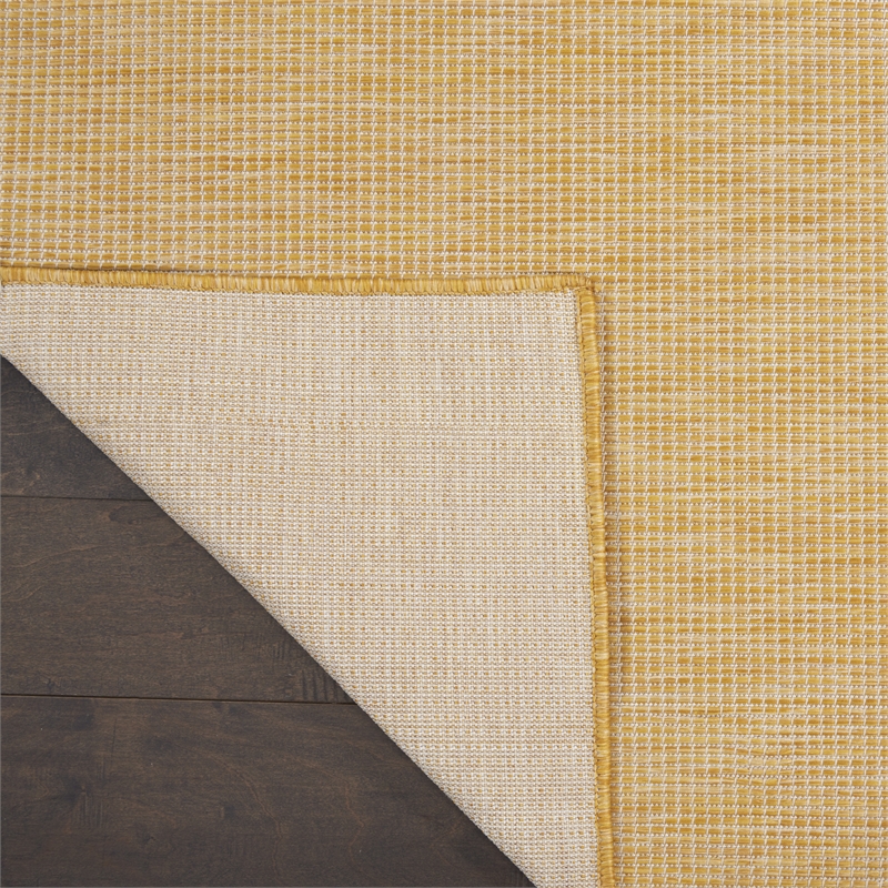 Pemberly Row 9' x 12' Yellow Modern Indoor/Outdoor Rug Polypropylene