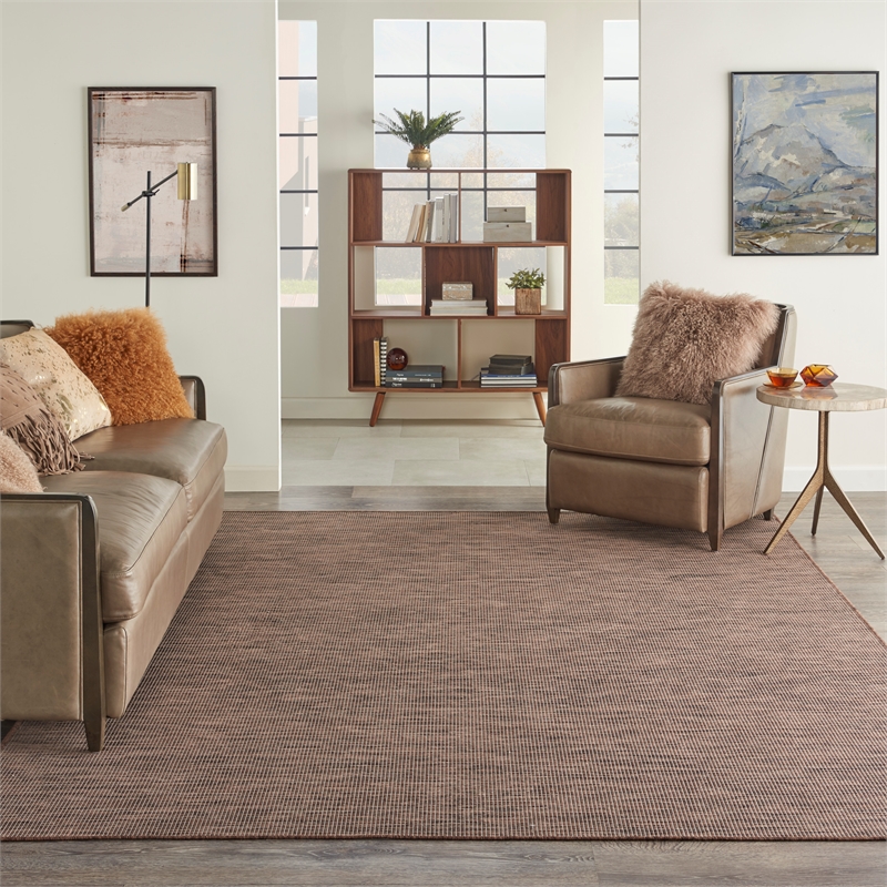Pemberly Row Contemporary 6' x 9' Natural Fabric Modern Area Rug