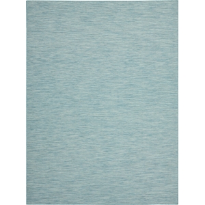 Pemberly Row Contemporary 7' x 10' Aqua Fabric Modern Area Rug