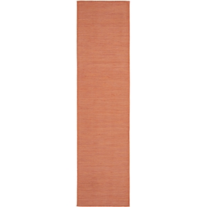 Pemberly Row Contemporary 8' Runner Terracotta Fabric Modern Area Rug