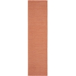 Pemberly Row Contemporary 8' Runner Terracotta Fabric Modern Area Rug