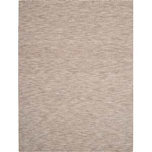 Pemberly Row 8' x 10' Beige Fabric Modern Indoor/Outdoor Area Rug