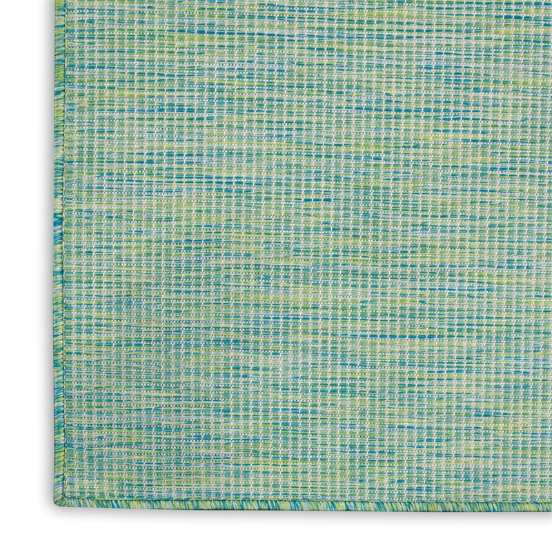 Pemberly Row Contemporary 8' x 10' Blue Green Fabric Modern Area Rug
