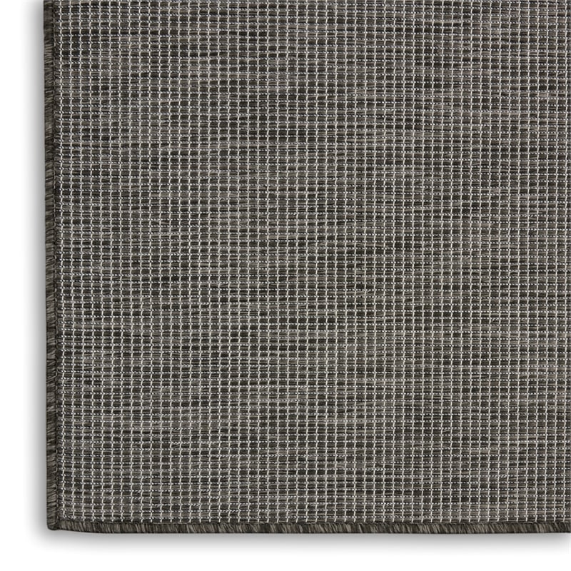 Pemberly Row Contemporary 4' x 6' Charcoal Modern Indoor/Outdoor Rug