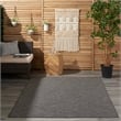 Pemberly Row Contemporary 4' x 6' Charcoal Modern Indoor/Outdoor Rug