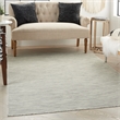 Pemberly Row Contemporary 4' x 6' Light Gray Fabric Modern Area Rug