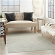 Pemberly Row Contemporary 4' x 6' Light Gray Fabric Modern Area Rug