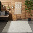 Pemberly Row Contemporary 4' x 6' Light Gray Fabric Modern Area Rug