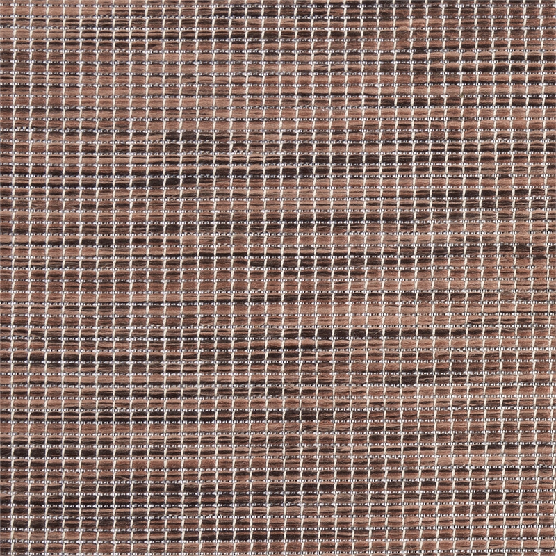 Pemberly Row Contemporary 8' Round Natural Fabric Modern Area Rug