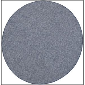 Pemberly Row Contemporary 8' Round Navy Blue Fabric Modern Area Rug