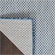 Pemberly Row Contemporary 10' x 14' Ivory Blue Fabric Modern Area Rug