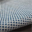 Pemberly Row Contemporary 10' x 14' Ivory Blue Fabric Modern Area Rug