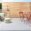 Pemberly Row Contemporary 10' x 14' Ivory Blue Fabric Modern Area Rug