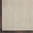 Pemberly Row Contemporary 10' x 14' Ivory Silver Fabric Modern Area Rug