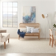 Pemberly Row Contemporary 10' x 14' Ivory Silver Fabric Modern Area Rug