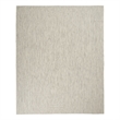 Pemberly Row Contemporary 10' x 14' Ivory Silver Fabric Modern Area Rug