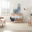 Pemberly Row Contemporary 9' x 12' Ivory Silver Fabric Modern Area Rug
