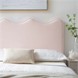 Pemberly Row Performance Velvet Full/Queen Headboard in Pink