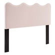 Pemberly Row Performance Velvet Full/Queen Headboard in Pink